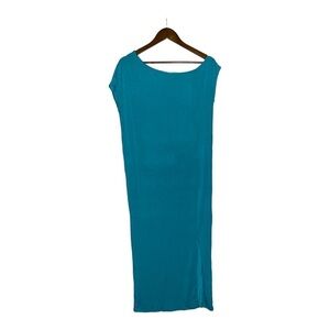 Six/Fifty Go To Vacation Midi Green Dress XS‎ Slit Front Summer Casual